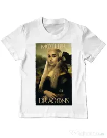 Tricou ADLER copil Mother of dragons 3 Alb