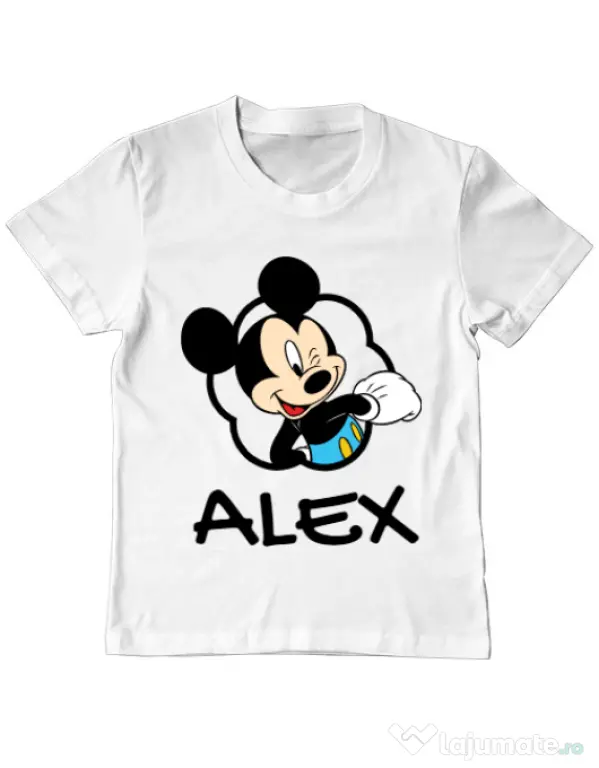 Tricou ADLER copil Mouse son Alb