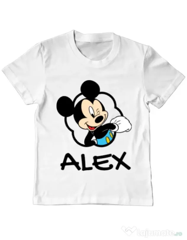 Tricou ADLER copil Mouse son Alb