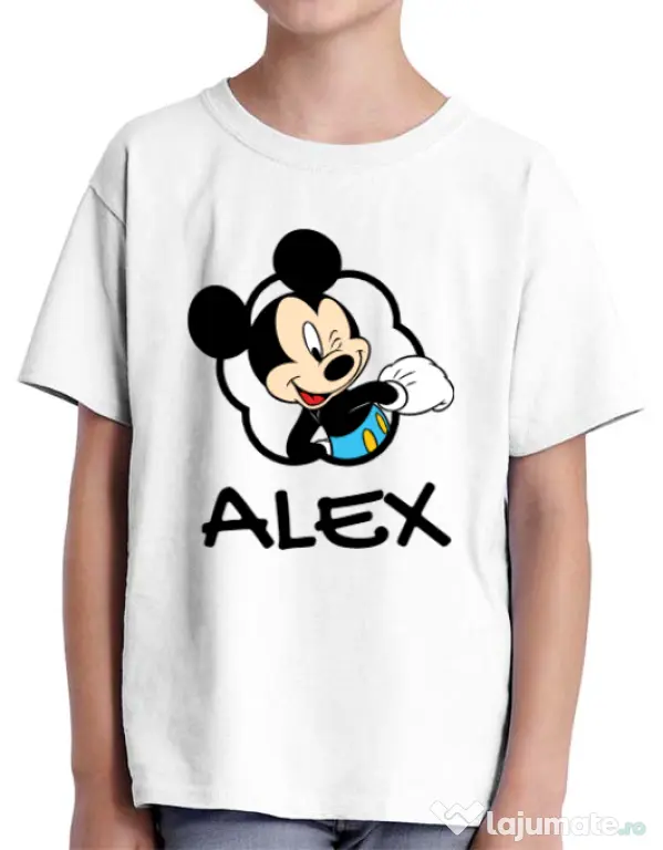 Tricou ADLER copil Mouse son Alb