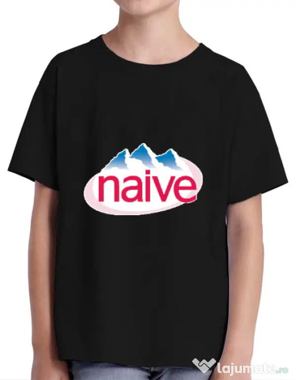 Tricou ADLER copil Naive Negru