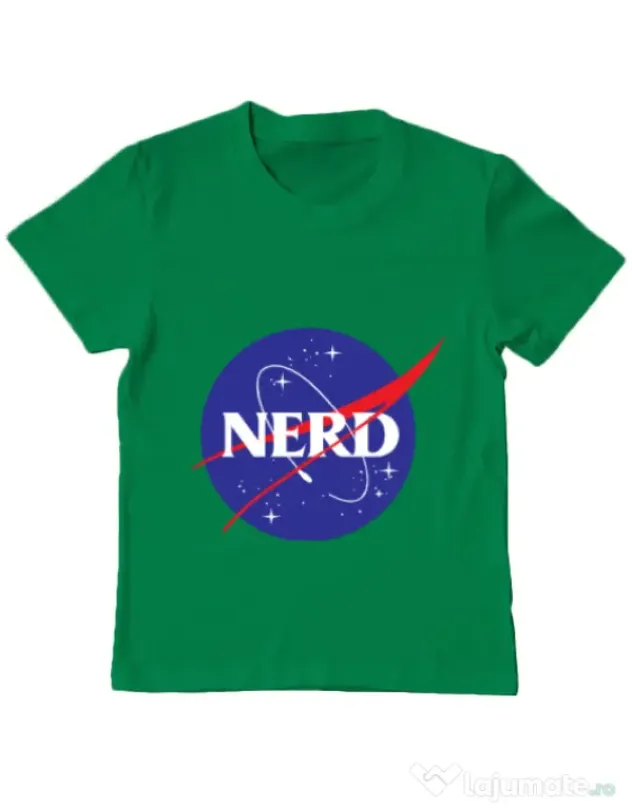 Tricou ADLER copil Nerd Verde mediu