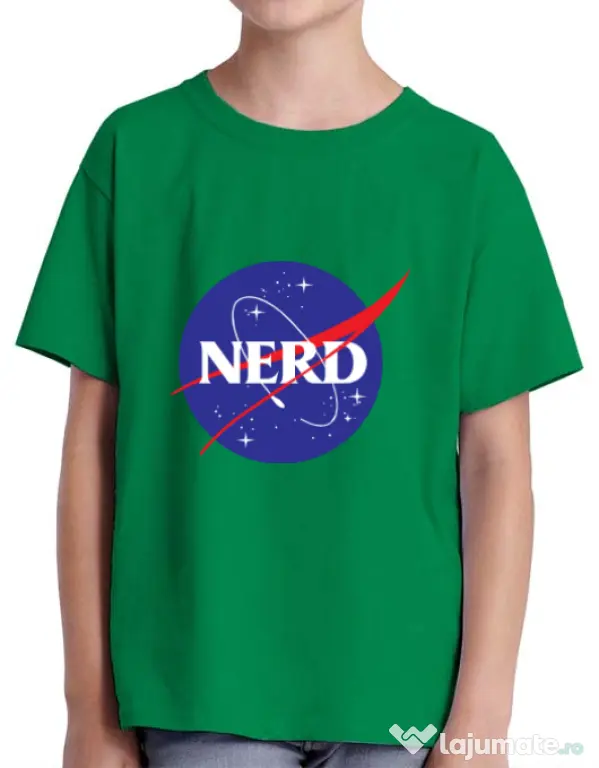 Tricou ADLER copil Nerd Verde mediu