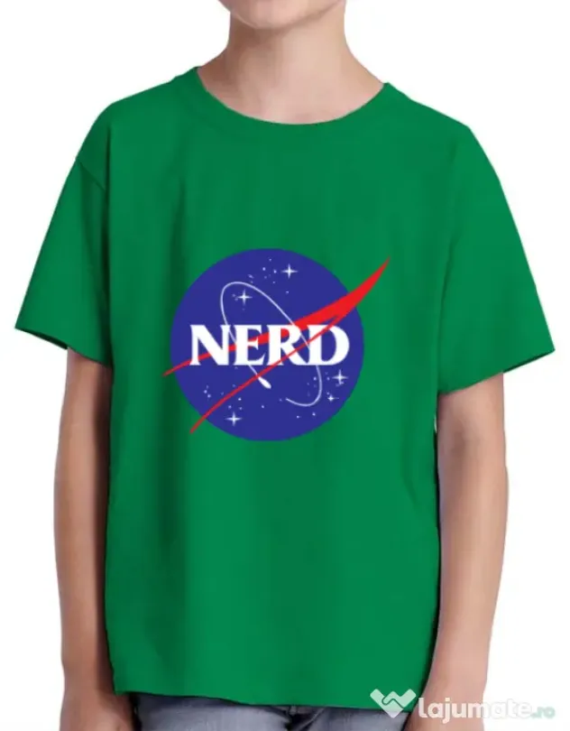 Tricou ADLER copil Nerd Verde mediu