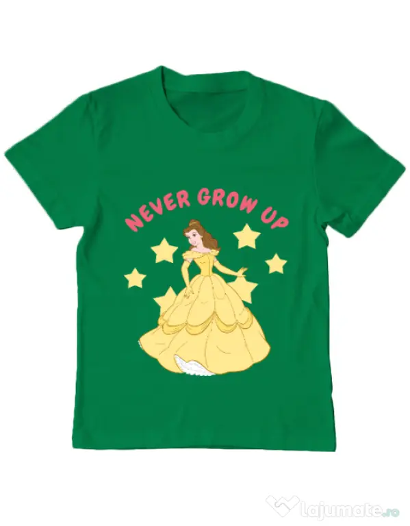 Tricou ADLER copil Never grow up Verde mediu