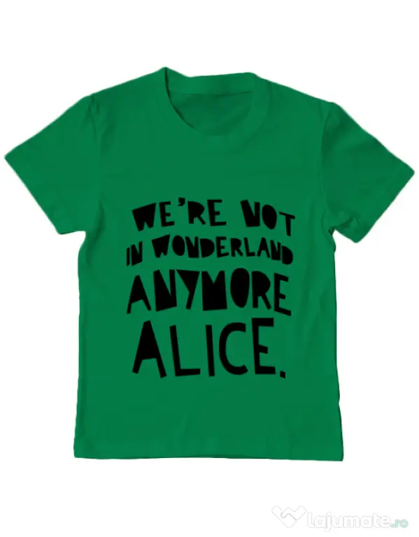 Tricou ADLER copil Not in wonderland Verde mediu
