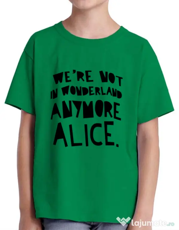 Tricou ADLER copil Not in wonderland Verde mediu
