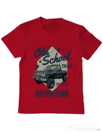 Tricou ADLER copil Off-road truck Rosu