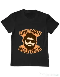 Tricou ADLER copil One man wolf pack Negru