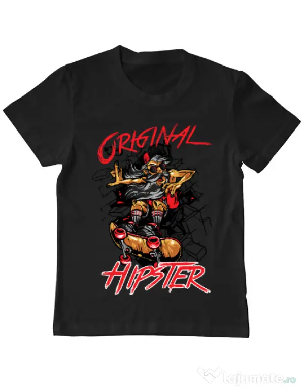 Tricou ADLER copil Original hipster Negru