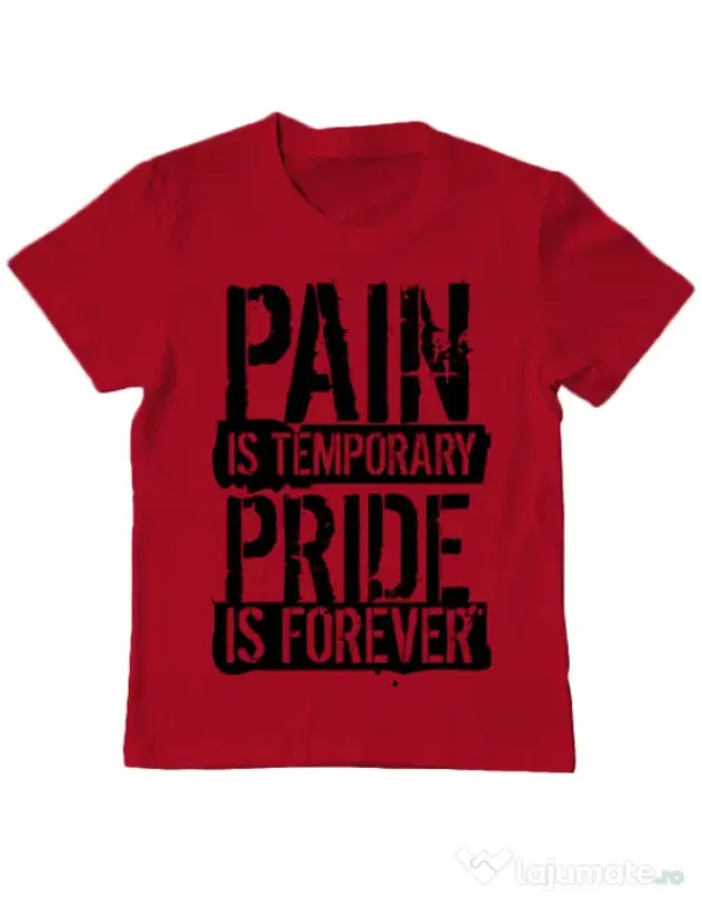 Tricou ADLER copil Pain and pride Rosu