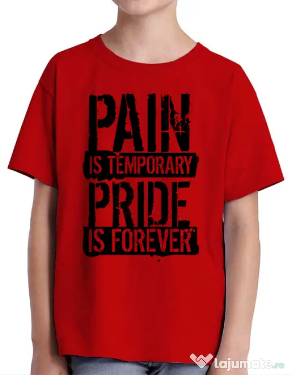 Tricou ADLER copil Pain and pride Rosu