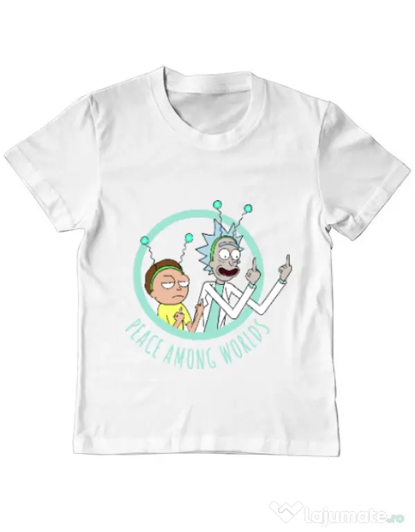 Tricou ADLER copil Peace among worlds Alb