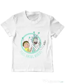 Tricou ADLER copil Peace among worlds Alb