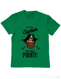 Tricou ADLER copil Play like a pirate Verde mediu
