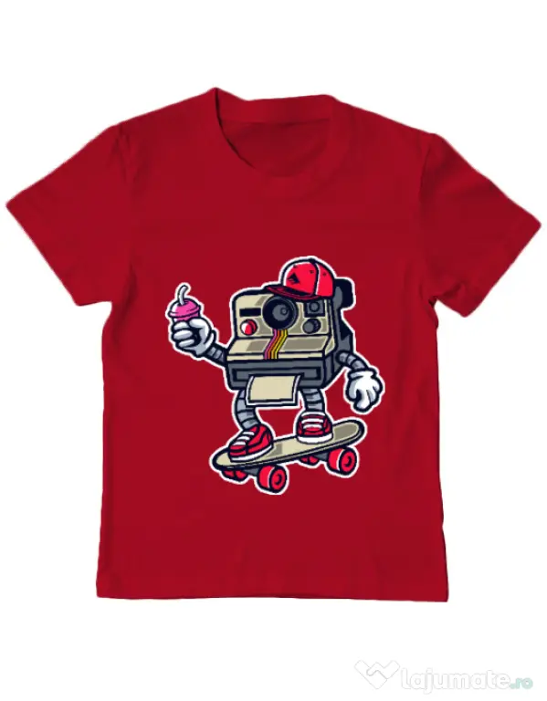 Tricou ADLER copil Polaroid Rosu