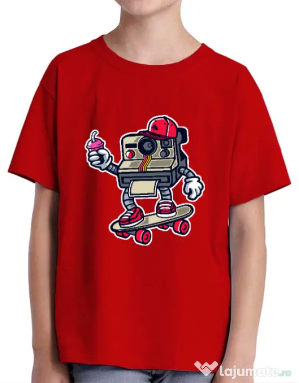 Tricou ADLER copil Polaroid Rosu