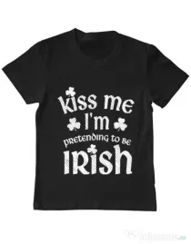 Tricou ADLER copil Pretending to be irish Negru