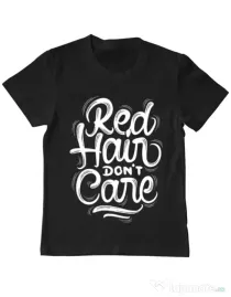 Tricou ADLER copil Red Hair Dont Care Negru