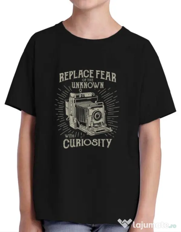 Tricou ADLER copil Replace Fear Negru