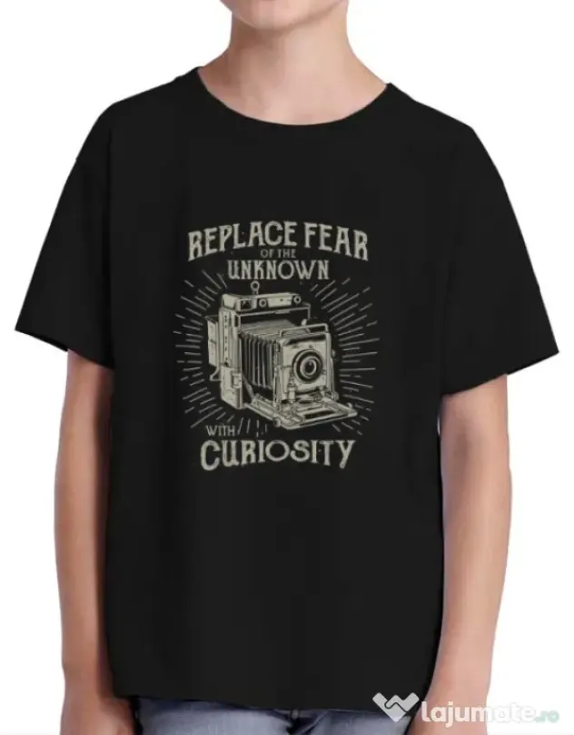 Tricou ADLER copil Replace Fear Negru