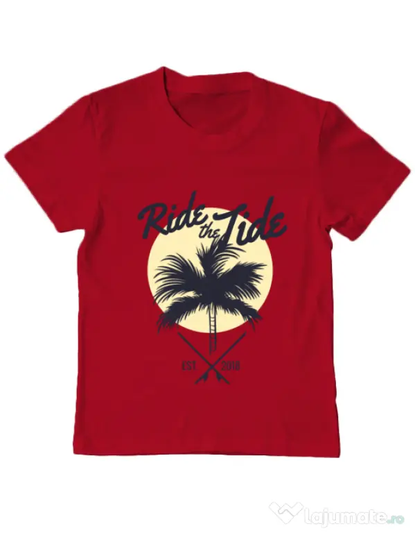 Tricou ADLER copil Ride the tide Rosu