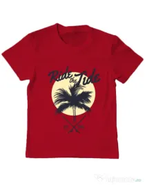 Tricou ADLER copil Ride the tide Rosu