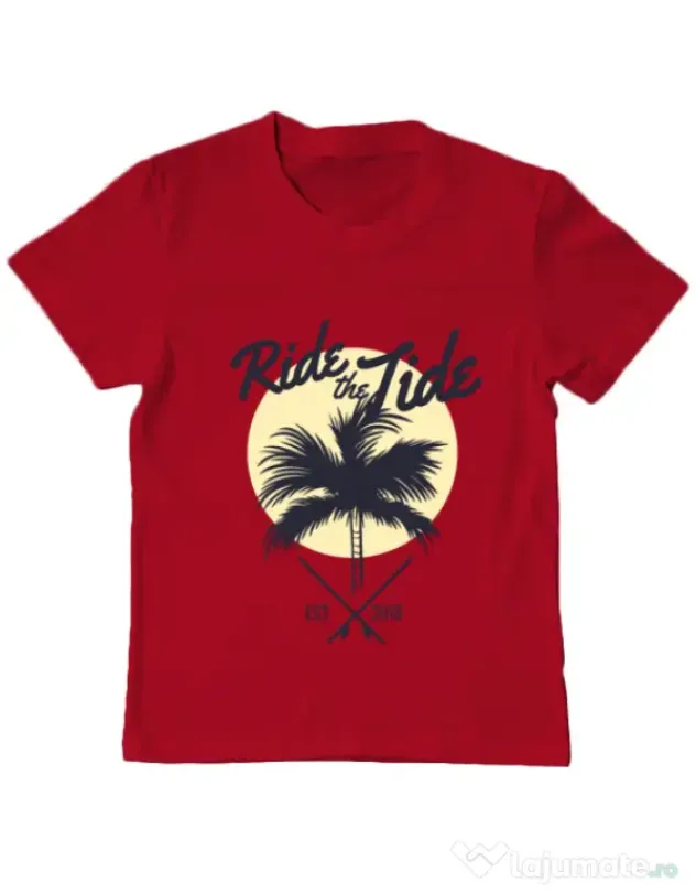 Tricou ADLER copil Ride the tide Rosu