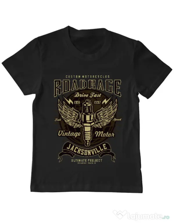 Tricou ADLER copil Road Rage Negru