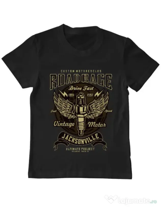 Tricou ADLER copil Road Rage Negru
