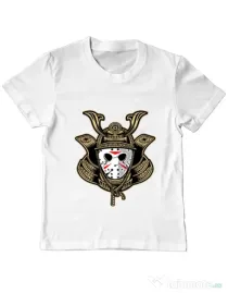 Tricou ADLER copil Samurai Jason Alb