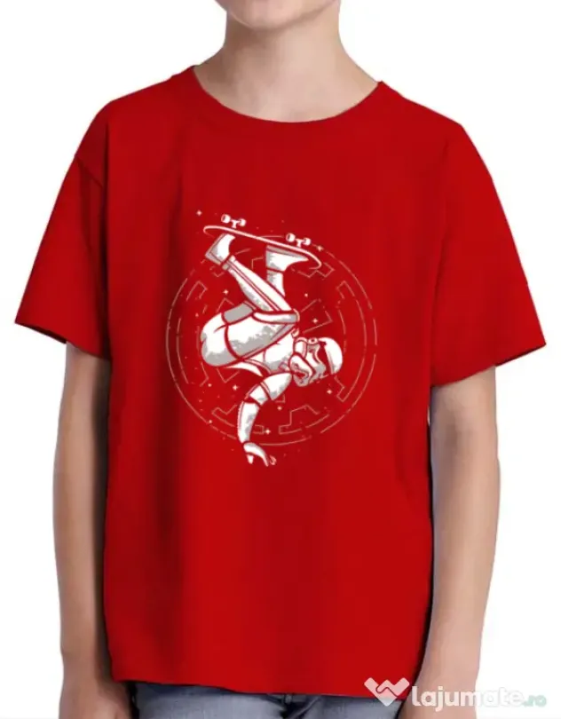 Tricou ADLER copil Skatetrooper Rosu