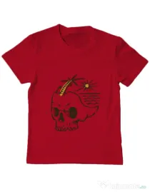 Tricou ADLER copil Skull Island Rosu