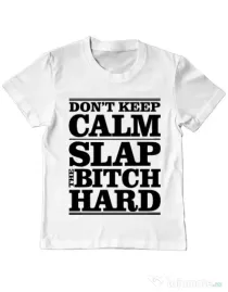Tricou ADLER copil Slap the bitch Alb
