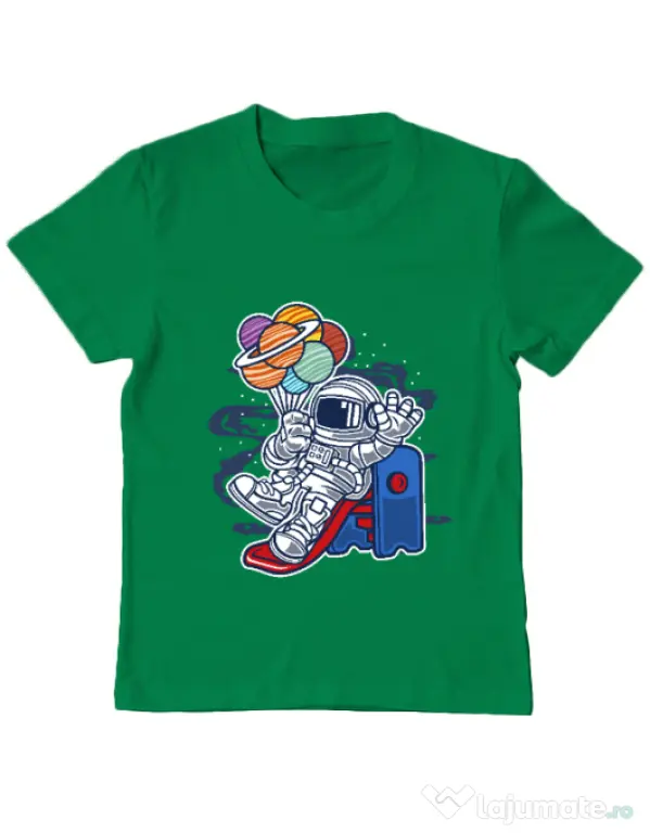 Tricou ADLER copil Space Slider Verde mediu