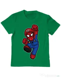 Tricou ADLER copil Spider Plumber Verde mediu