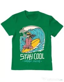 Tricou ADLER copil stay cool Verde mediu