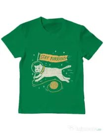 Tricou ADLER copil Stay Furrious Verde mediu