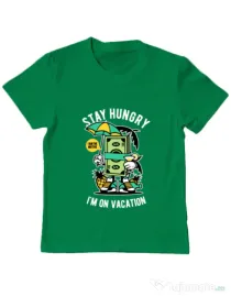 Tricou ADLER copil Stay Hungry Verde mediu