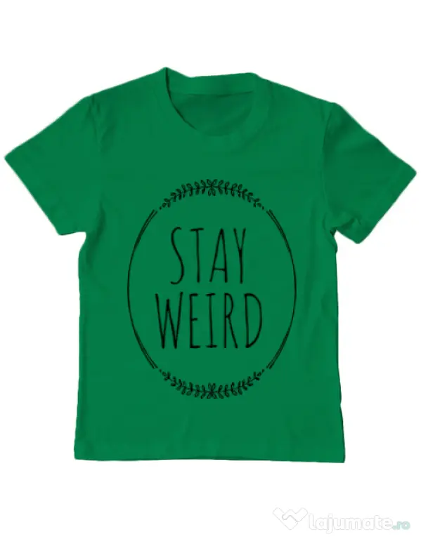 Tricou ADLER copil Stay weird Verde mediu