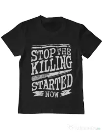 Tricou ADLER copil Stop The Killing Started Now Negru