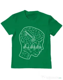 Tricou ADLER copil Stranger night Verde mediu