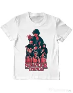 Tricou ADLER copil Stranger team Alb