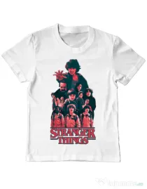 Tricou ADLER copil Stranger team Alb