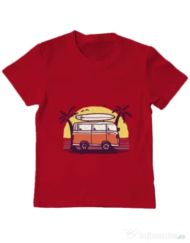 Tricou ADLER copil Sunset Van Rosu