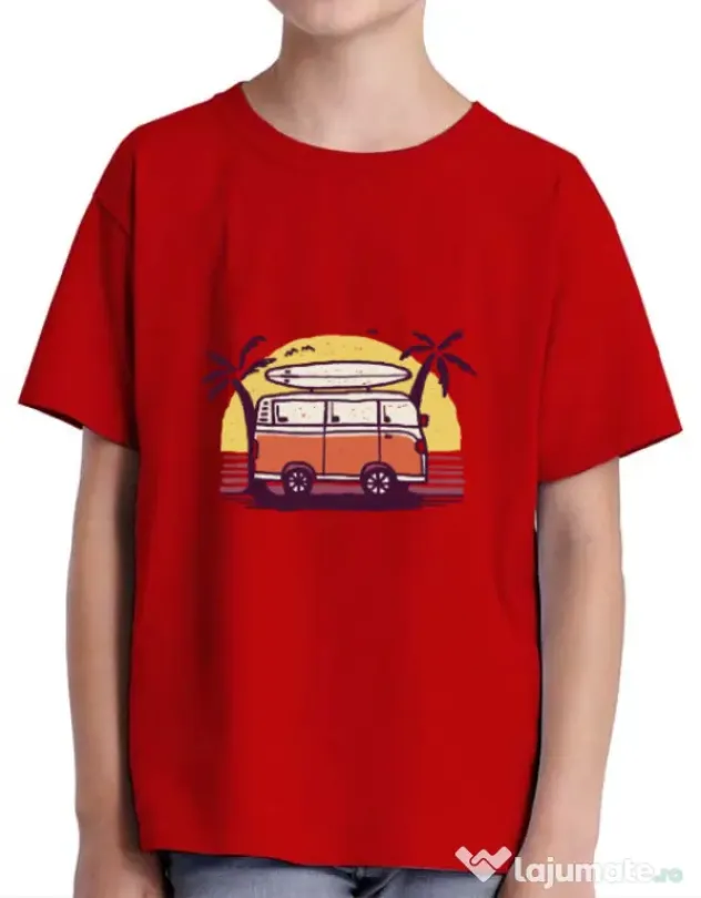 Tricou ADLER copil Sunset Van Rosu