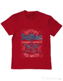 Tricou ADLER copil Surf Beach Rosu