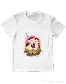 Tricou ADLER copil sweet ice cream lettering Alb