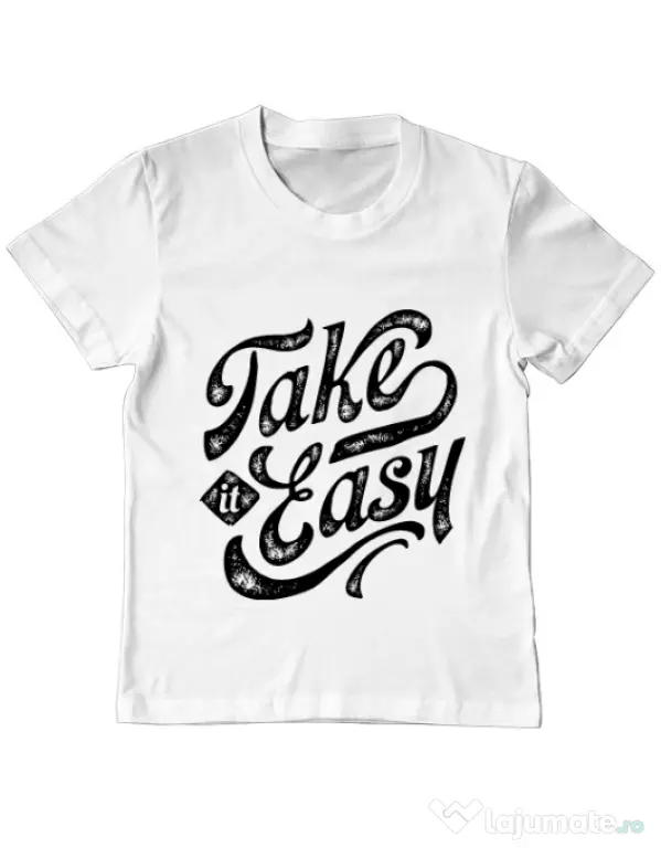 Tricou ADLER copil Take it easy Alb
