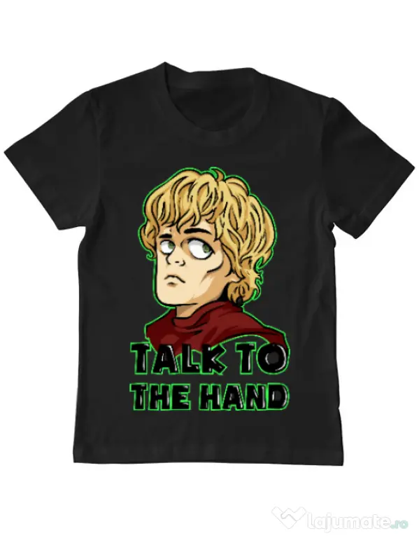 Tricou ADLER copil Talk to the hand Negru